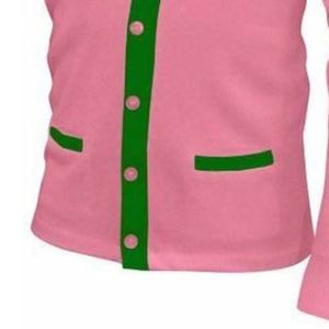 Premium Soft AKA Logotipos personalizados y diferentes colores Cardigan Rayas Costillas Suéteres para Unisex - Product Image 3