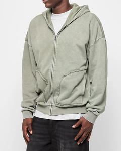 เสื้อมีฮู้ดมีซิปสำหรับผู้ชายสั่งปักโลโก้และพิมพ์ลายตัวเลือกสำหรับขายส่งเครื่องแต่งกายเฉพาะบุคคล - Product Image 5