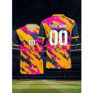 Camiseta corta transpirable de poliéster, camisetas de diseño DIY para hombres y mujeres, ropa deportiva, uniforme de equipo, camisa personalizada DropShipping americana - Product Image 3