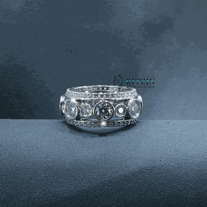 สายคาดสำหรับผู้หญิงสำหรับงานแต่งเพชรเม็ดกลมแบบเต็มชั่วนิรันดร์ - Product Image 1