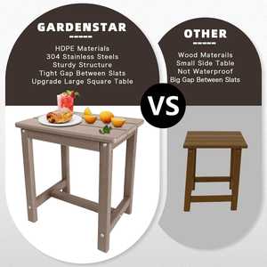 Mesa Auxiliar Moderna de Una Sola Pieza, Cuadrada, para Exteriores, Patio, Piscina, Terraza, Jardín, para Comer, Cocina, Uso Exterior - Product Image 5