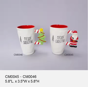 Taza navideña de 500ML con una taza con asa de Papá Noel para bebidas navideñas - Product Image 2