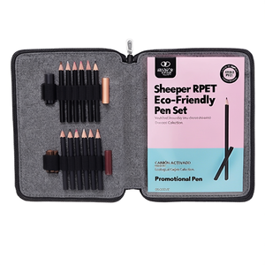 Set di Penne Promozionali Ecologiche Shepher in RPET, Collezione di Gadget Ecologici - Product Image 2