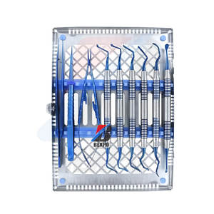 9 Pcs VISTA kit Dentaire Parodontal Microchirurgie Tunneling Instrument Titane Bleu - Product Image 2