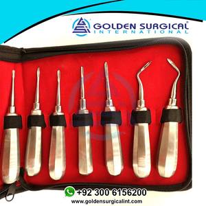 Elevador de Raíces Curvo, Juego de Elevadores Dentales Hechos en Pakistán, Extractor de Dientes, Fórceps para Extracción Dental de Acero Inoxidable - Product Image 3