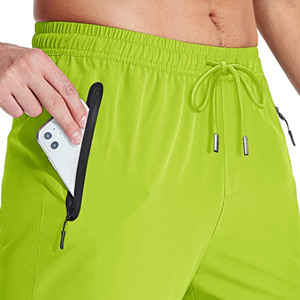 Pantalon de sport pour homme, tissé, mi-long, respirant, écologique, multi-poches, fermeture éclair, entraînement, athlétique, course à pied, jogging, salle de sport - Product Image 2