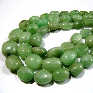 Natural Emerald Gemstone Beads 5x7mm to 12x16mm Smooth Plain Oval Shape Green <b>Colour</b> 8 Inches Long Strand Genuine Beads - Product Image 1