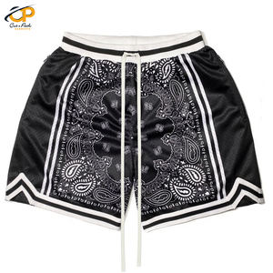 Short de basket-ball léger et respirant pour hommes, conception personnalisée, en maille, avec cordon de serrage - Product Image 2