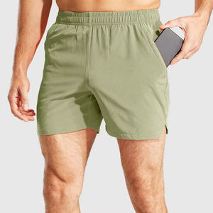 Shorts de course en toile pour hommes, décontractés, taille haute, élastique, séchage rapide, pour le sport, la salle de sport, la course à pied - Product Image 5
