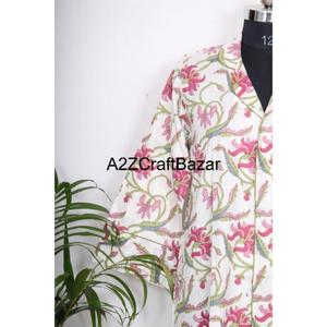 ชุดเดรสมิดิคอวีแขนยาวสำหรับผู้หญิง, ชุดเดรสผ้าฝ้ายระบายอากาศได้ดีเป็นมิตรต่อสิ่งแวดล้อมสำหรับฤดูร้อน - Product Image 4