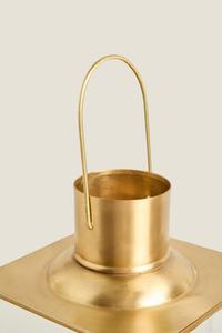 Bougeoir quatre tailles en laiton doré fait à la main de style classique pour la décoration intérieure Ramadan Noël élégant support de pilier - Product Image 5