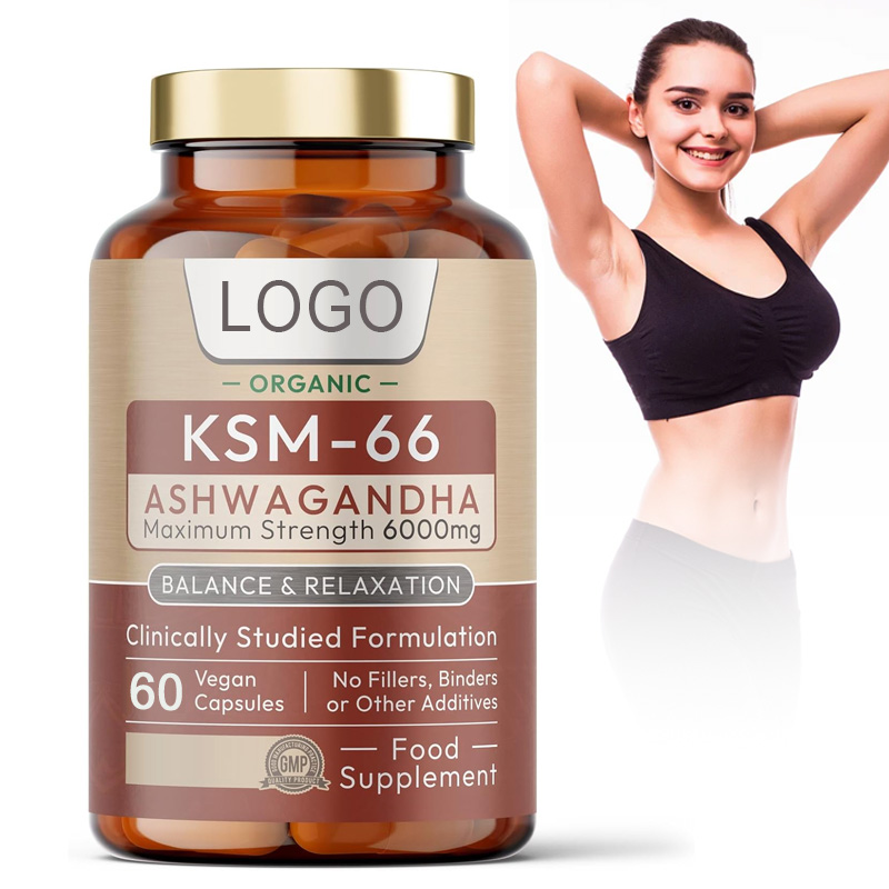 High Quality High 6000mg Efficiency Peaceful Night Capsules Sunwind Premium Ksm-66 Supplement Ashwagandha Capsules For Sleep