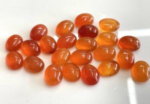 คาร์เนเลี่ยนออเรนจ์คาร์เนเลียนทรงไข่สีส้มธรรมชาติ3X5มม. หลังแบน-หลวมสีส้มคาร์เนเลียน AAA คุณภาพสูง - Product Image 5