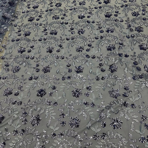 Ready to Stock Handwork <b>Beads</b> Imported Sequence Net Fabric for <b>Garment</b> and Home Textile Waterpoof Warp Knitted Material - Product Image 1