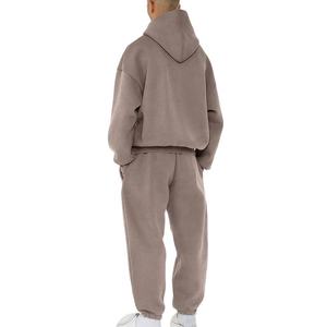 Fabricants uni personnalisé logo imprimé épaule tombante épais hommes surdimensionné décontracté sweat à capuche coton hiver sweat à capuche hommes - Product Image 5