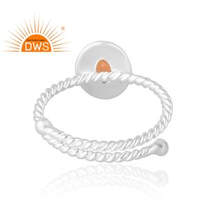 แหวนพลอยคาร์เนเลี่ยนธรรมชาติทำจากเงินสเตอริง925ของขวัญสำหรับผู้หญิงสินค้าตามสั่ง - Product Image 2