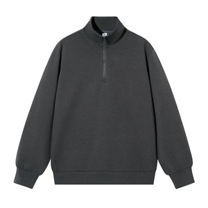 Sweat à capuche décontracté à manches longues pour hommes en plein air col haut poche zippée sweat confortable coupe ample automne hiver Streetwear - Product Image 5