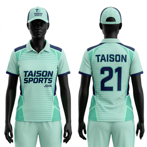 Maillot de cricket pour femmes, qualité professionnelle, 155 GSM, micro-mesh polyester respirant, bleu et orange, empiècements contrastés, sublimation par transfert thermique - Product Image 4