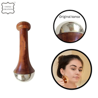 Vente en gros de bâton de Kansa ayurvédique en bronze Produit de massage à boule solide pour le corps et le dos avec bienfaits de désintoxication et soulagement du stress