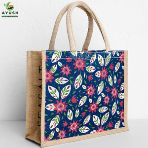 ถุงช้อปปิ้งสำหรับขายสินค้าปลีก ทำจากปอกระเจาและผ้าฝ้ายธรรมชาติ สำหรับตลาดและห้างสรรพสินค้า - Product Image 5