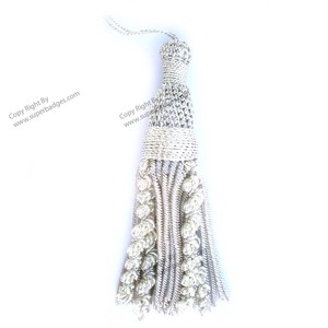 Hecho a mano de alta calidad 100% seda borla ceremonial uniforme joyería uso sedoso lingote alambre encaje trenza cortinas propósito decorativo - Product Image 6