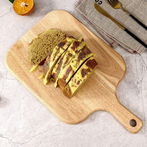 Planche à découper en bois de caoutchouc personnalisée avec poignée, bloc à découper polyvalent pour la cuisine, la maison et le restaurant - Product Image 1