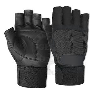 Gants de levage en cuir durables Protection de paume unisexe pour l'haltérophilie et le fitness - Product Image 3