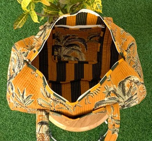 กระเป๋าดัฟเฟิลกระเป๋าทำด้วยมือทำจากผ้าฝ้ายเป็นมิตรต่อสิ่งแวดล้อมจุของได้มากสำหรับเล่นกีฬาสุดสัปดาห์ - Product Image 4