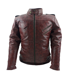 เสื้อแจ็คเก็ตผู้ชายสไตล์ลำลอง ดีไซน์โดดเด่น อบอุ่น คอปกกลม ปักลาย สำหรับฤดูใบไม้ร่วงและฤดูหนาว สีพื้น เรียบง่าย - Product Image 1