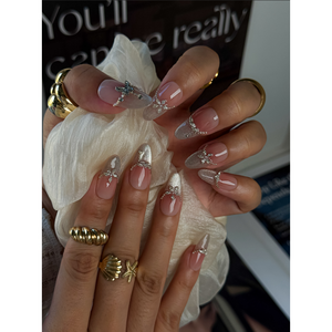 Uñas Postizas Silver Wings, Decoración Elegante y Duradera para Arte de Uñas - Product Image 4