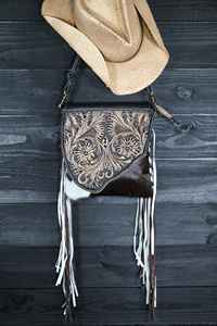 Sac à main en cuir noir imperméable parfaitement fait à la main dans le style occidental dissimuler le sac à main usiné sacs à bandoulière à pompons sacs imprimés - Product Image 4