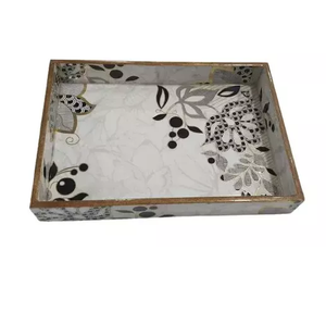 Le plateau en bois et imprimé de haute qualité utilise le plateau rectangulaire de service de nourriture de biscuit de restaurant au meilleur prix - Product Image 5