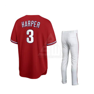 Nouveauté : ensembles d'uniformes de baseball légers, respirants, à séchage rapide, grandes tailles, 100% polyester 220g, design personnalisé, fabriqués au Pakistan - Product Image 2