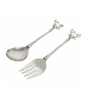 Service à salade en acier inoxydable avec poignées élégantes fabriquées à la main, serveurs à salade en métal de haute qualité, ensemble de serveurs à salade à longue poignée - Product Image 6