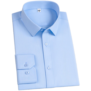 Chemise Oxford pour hommes 100% coton de haute qualité, couleur unie, rayée, nouveauté, vente à chaud, simple boutonnage - Product Image 1