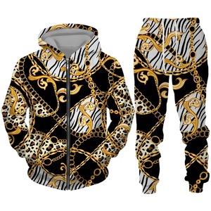 Otoño Animal Cat 3D Print Men's Sportswear Set FashionLong-Sleeve T Shirt Pants Conjunto de 2 piezas Oversized Pullover Men Clothing - Product Image 6