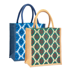 Sacs cadeaux d'épicerie en Jute de haute qualité, Style personnalisé, motif en tissu, couleur, petit, origine brute indienne - Product Image 4