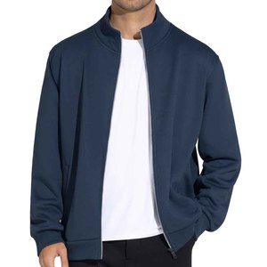 Manches longues Polyester Spandex Fermeture à glissière avant Respirant Col montant Veste coupe-vent pour hommes Vestes pour hommes - Product Image 4