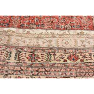 Alfombra turca Vintage de 23x45 pies, alfombra de retazos de tejido plano rojo y Beige, decoraciones para sala de estar, lana, Material PP, respaldo de látex - Product Image 5