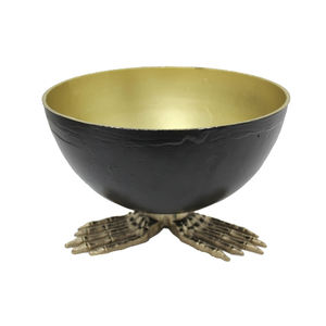 Cuenco de forma redonda de Diseño Estándar con soporte de mano, cuenco de Metal de hierro para cocina y mesa, cuenco para servir de Color dorado y cuenco decorativo - Product Image 3