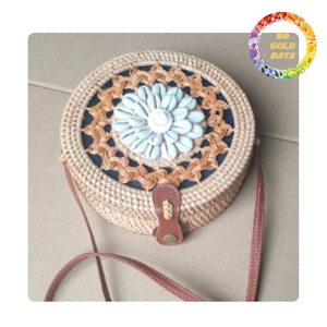 Bolsa tejida de paja de ratán con diseño creativo y patrón lindo | Origen de Vietnam | Suministro a granel con buen precio de fabricación - Product Image 3