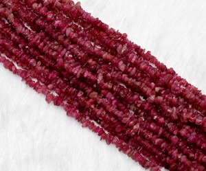 Best Attractive Hot Selling Pink Tourmaline Uncut Chip <b>Beads</b> Natural Healing <b>Crystal</b> For Jewelry Making - Product Image 1