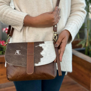 กระเป๋าถือหนังวัวเฟอร์ธรรมชาติทำจากหนังวัวสไตล์ตะวันตกกระเป๋าสตางค์แบบคล้องข้อมือทำจากหนังมีสายคาดลำตัวสำหรับผู้หญิงของขวัญ - Product Image 1