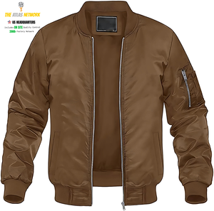 Chaqueta de béisbol de moda para exteriores de primavera y otoño para hombre con cierre de cremallera estilo piloto Textiles telas ropa - Product Image 1