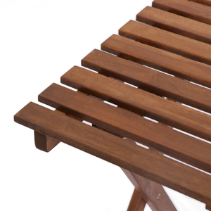 Table d'appoint pliante rustique avec pieds robustes et dessus carré pour l'ameublement intérieur ou extérieur - Product Image 4