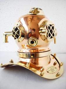 Réplicas Medievales del Casco de Buceo Clásico de la Marina de los Estados Unidos Mark III, Recreación Vintage en Latón. Pesado - Product Image 3