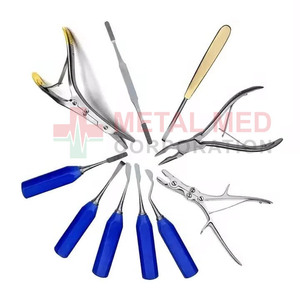 Ensemble d'instruments chirurgicaux pour rhinoplastie, 10 pièces, manuel, acier inoxydable allemand, par Metal Med Corporation - Product Image 1