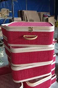 Panier en bambou naturel, boîte cadeau, adapté aux cadeaux d'entreprise, aux festivals et à la décoration de la maison durable - Product Image 5