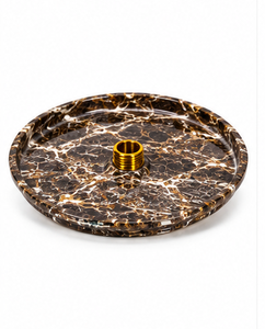Farida Luxury Egyptian Marble Straight Type Hookah Lacquer Finish Natural Colored Heavy Tray Matching Designer <b>Vase</b> Shisha - Product Image 3