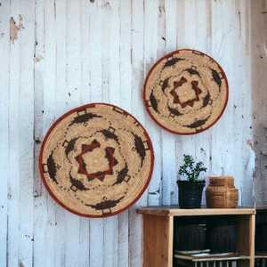 Cesta tejida de bambú de estilo nórdico, césped marino creativo, construcción de naturaleza muerta, tema, decoraciones para la habitación del hogar, planta de arte colgante de pared - Product Image 2